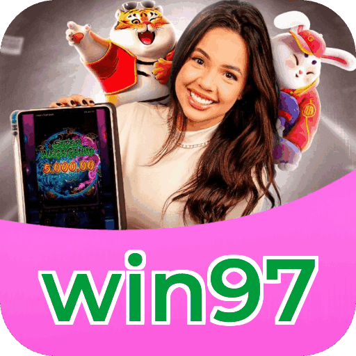 Interface do aplicativo win97 mostrando jogos disponíveis no iOS e Android