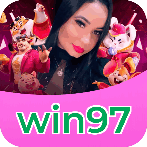 Catálogo slots win97 mostrando top jogos Gates Olympus Sweet Bonanza Fortune Tiger Big Bass volatilidade RTP